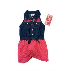 Real Love New One-Piece Girl’s Denim and Lace Western Outfit 12M